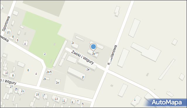 Widzów, Żwirki i Wigury, 2d, mapa Widzów