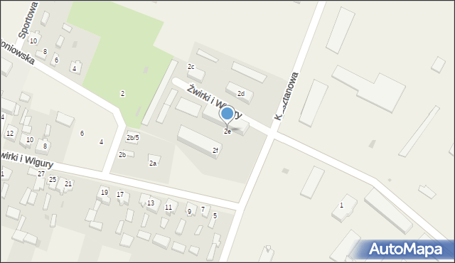 Widzów, Żwirki i Wigury, 2e, mapa Widzów