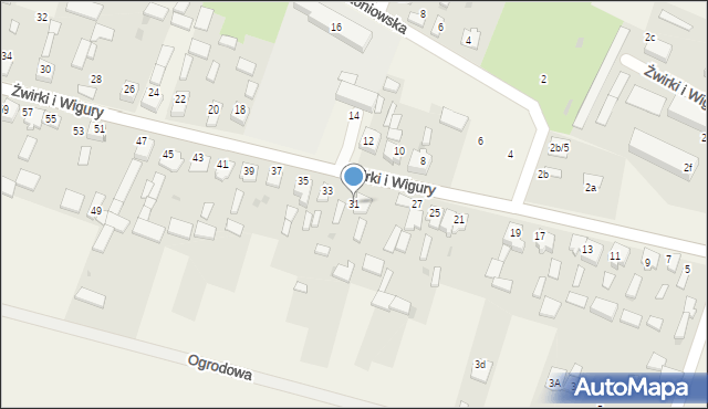 Widzów, Żwirki i Wigury, 31, mapa Widzów