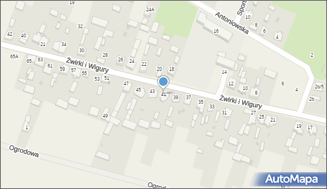 Widzów, Żwirki i Wigury, 41, mapa Widzów
