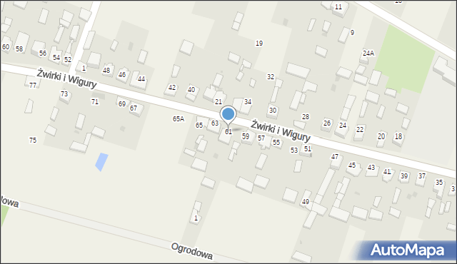 Widzów, Żwirki i Wigury, 61, mapa Widzów