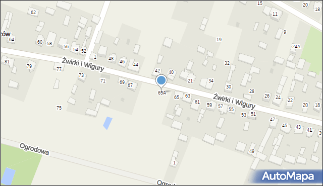 Widzów, Żwirki i Wigury, 65A, mapa Widzów