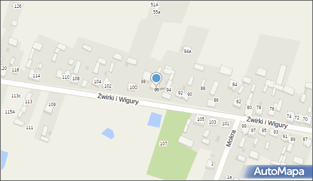 Widzów, Żwirki i Wigury, 96, mapa Widzów
