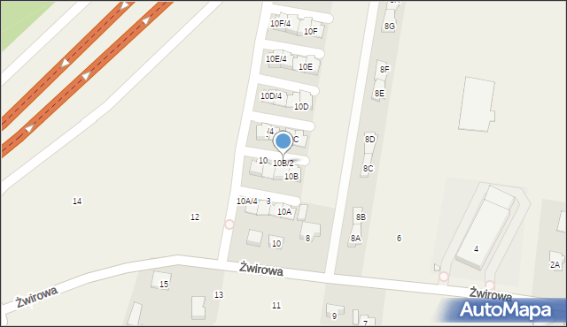 Wilcza Góra, Żwirowa, 10B/2, mapa Wilcza Góra