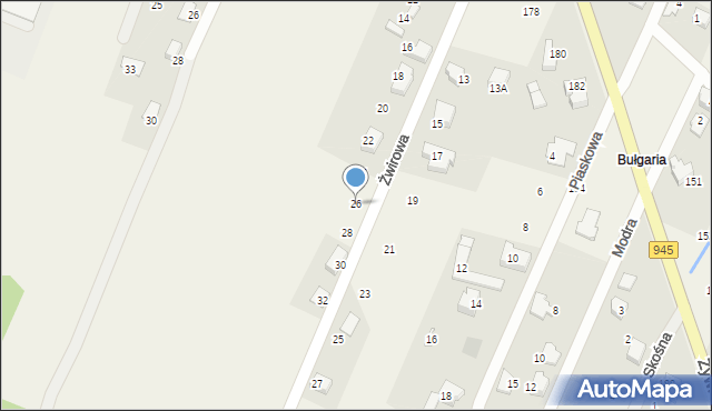 Wilkowice, Żwirowa, 26, mapa Wilkowice