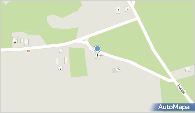 Wolbórz, Zwierzyniec, 8a, mapa Wolbórz