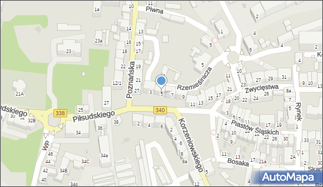 Wołów, Zwycięstwa, 5, mapa Wołów