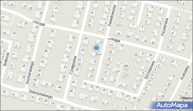 Wrocław, Zwiadowców, 17, mapa Wrocławia