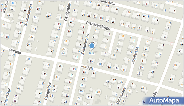 Wrocław, Zwiadowców, 8-12, mapa Wrocławia