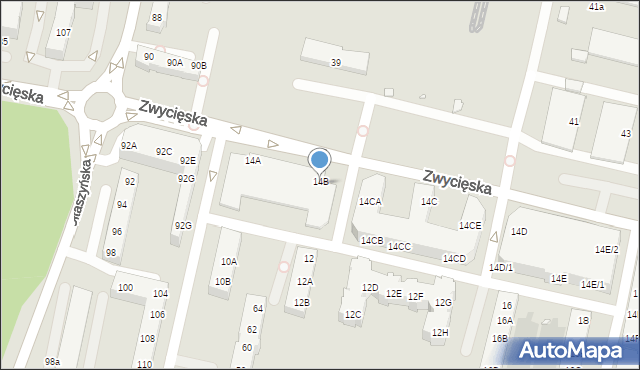 Wrocław, Zwycięska, 147, mapa Wrocławia