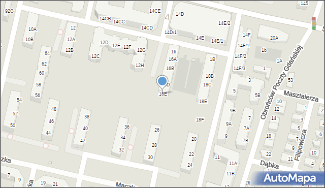 Wrocław, Zwycięska, 16E, mapa Wrocławia
