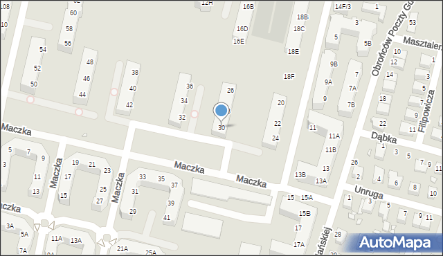 Wrocław, Zwycięska, 30, mapa Wrocławia