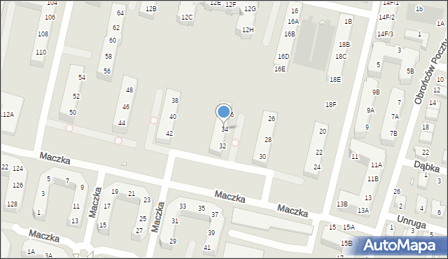 Wrocław, Zwycięska, 34, mapa Wrocławia