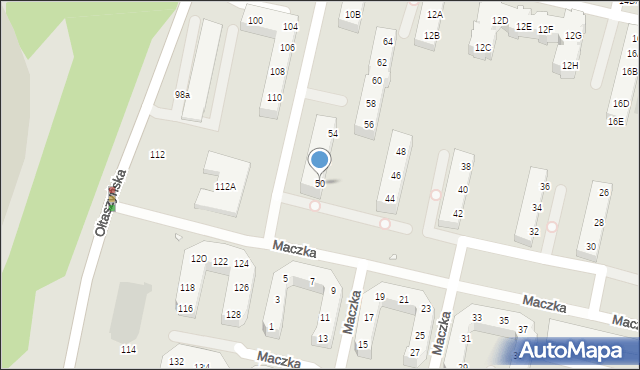 Wrocław, Zwycięska, 50, mapa Wrocławia