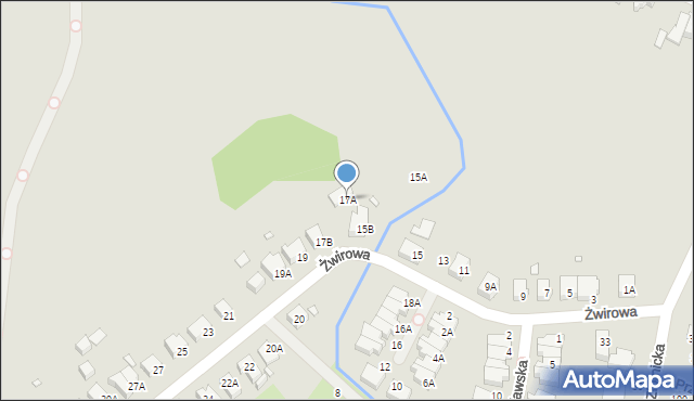 Wrocław, Żwirowa, 17A, mapa Wrocławia