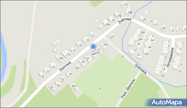 Wrocław, Żwirowa, 22A, mapa Wrocławia