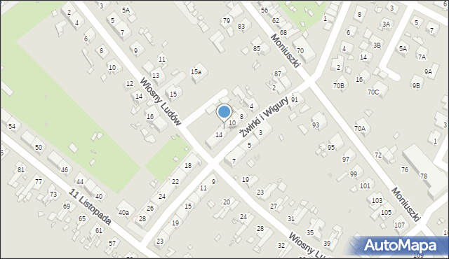 Zabrze, Żwirki i Wigury, 12, mapa Zabrza