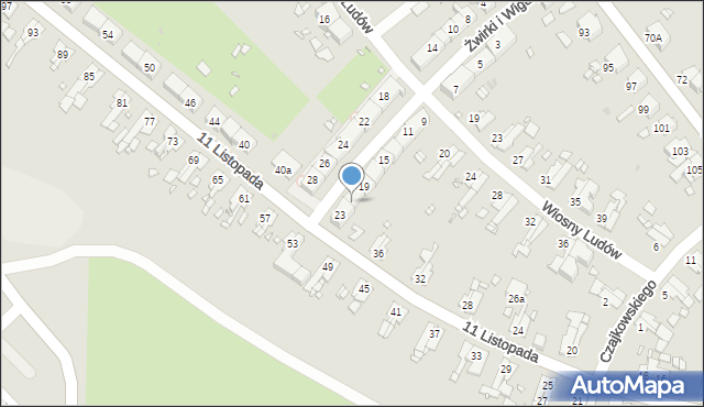 Zabrze, Żwirki i Wigury, 21, mapa Zabrza