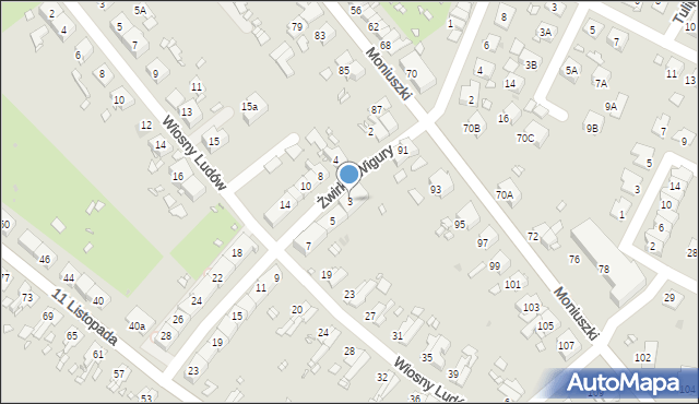 Zabrze, Żwirki i Wigury, 3, mapa Zabrza