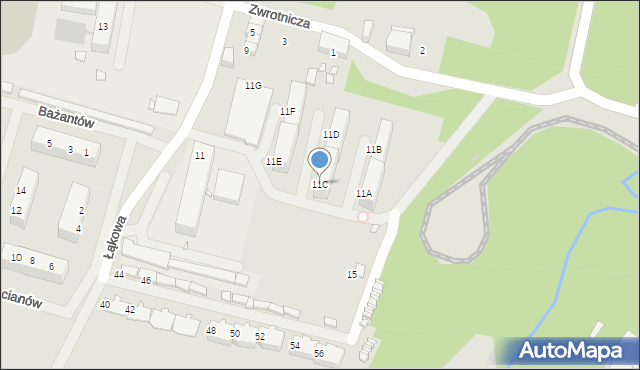 Zabrze, Zwrotnicza, 11C, mapa Zabrza