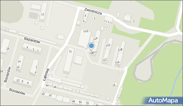 Zabrze, Zwrotnicza, 11E, mapa Zabrza