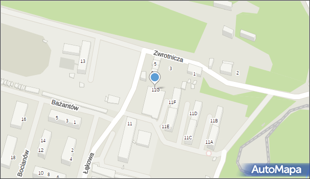 Zabrze, Zwrotnicza, 11G, mapa Zabrza