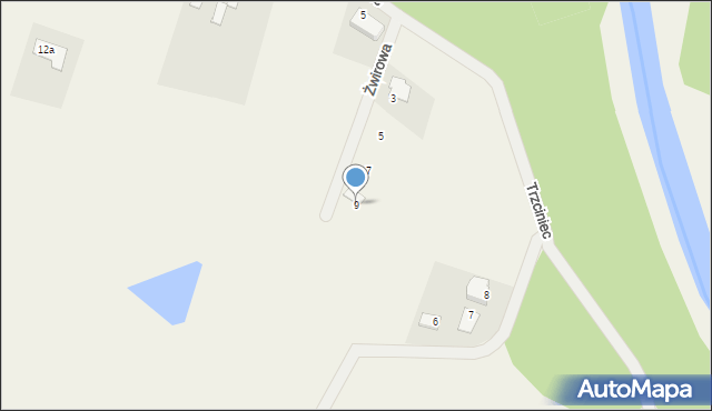 Zamość, Żwirowa, 9, mapa Zamościa