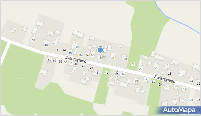 Zborów, Zwierzyniec, 30, mapa Zborów