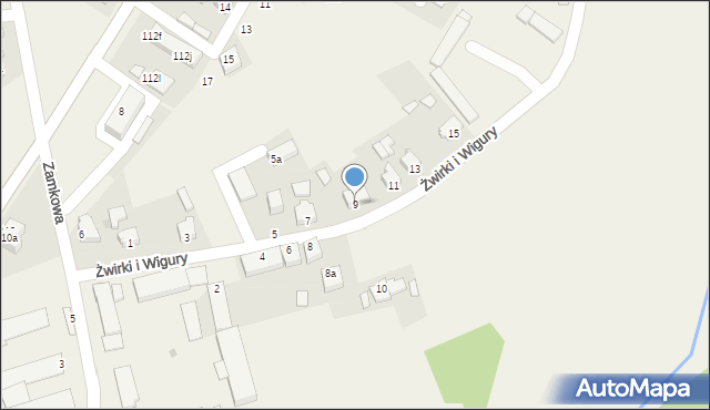 Zbrosławice, Żwirki i Wigury, 9, mapa Zbrosławice