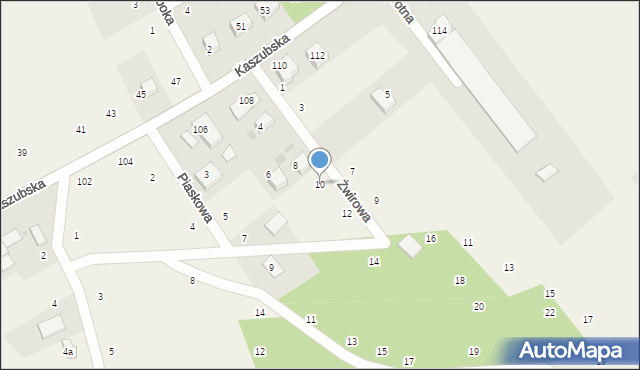 Zbychowo, Żwirowa, 10, mapa Zbychowo