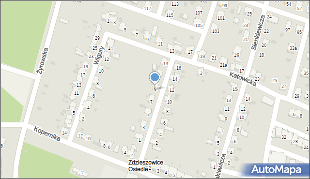 Zdzieszowice, Żwirki Franciszka, kpt. pil., 9, mapa Zdzieszowice