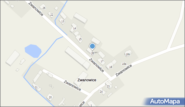 Zwanowice, Zwanowice, 16, mapa Zwanowice