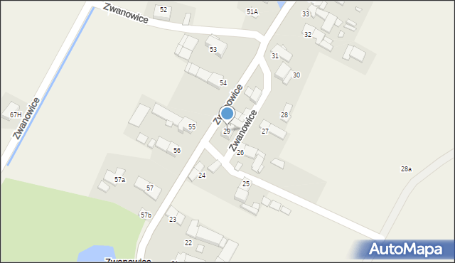 Zwanowice, Zwanowice, 29, mapa Zwanowice