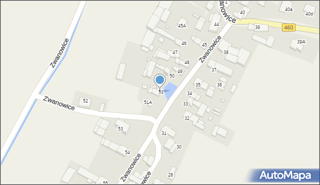 Zwanowice, Zwanowice, 51, mapa Zwanowice