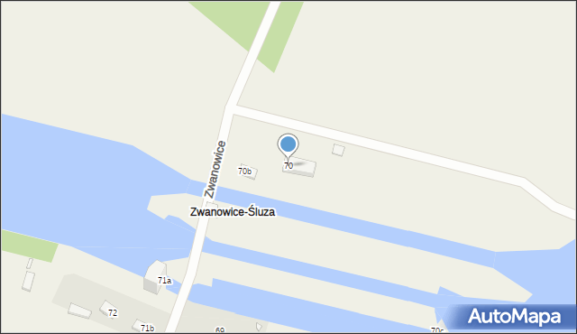 Zwanowice, Zwanowice, 70, mapa Zwanowice