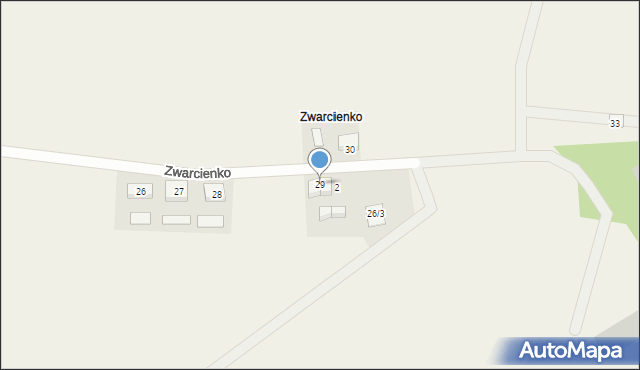 Zwarcienko, Zwarcienko, 29, mapa Zwarcienko