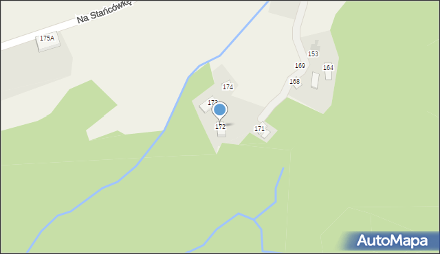 Zwardoń, Zwardoń, 172, mapa Zwardoń