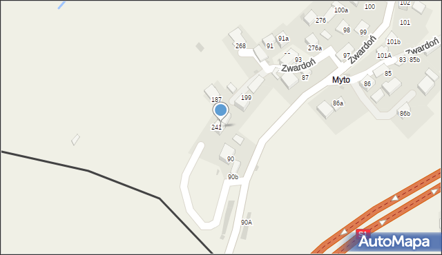 Zwardoń, Zwardoń, 241a, mapa Zwardoń