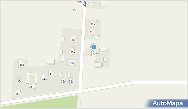 Zwierzchów, Zwierzchów, 32, mapa Zwierzchów