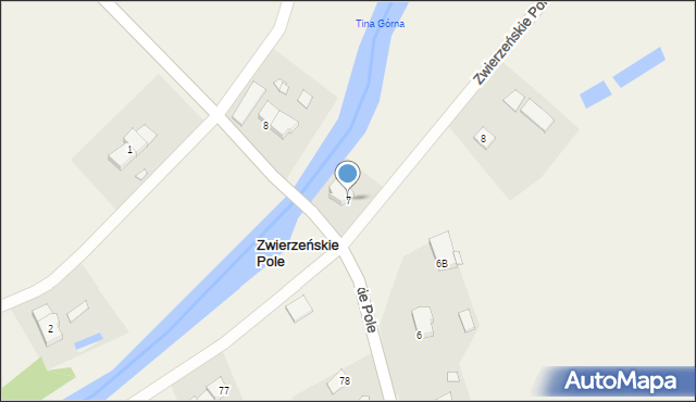 Zwierzeńskie Pole, Zwierzeńskie Pole, 7, mapa Zwierzeńskie Pole