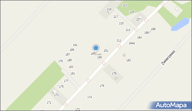 Zwierzewo, Zwierzewo, 197, mapa Zwierzewo