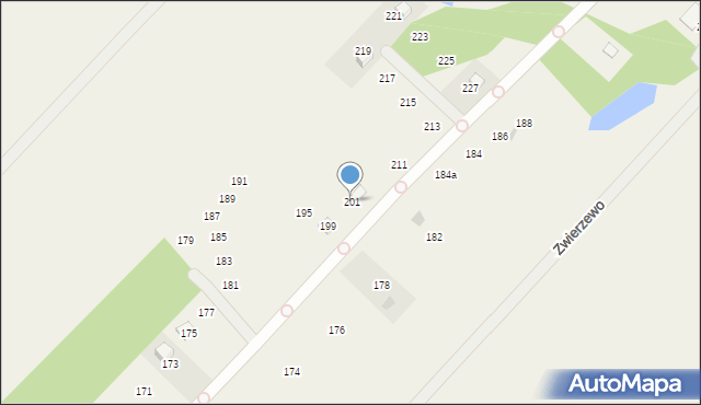 Zwierzewo, Zwierzewo, 201, mapa Zwierzewo