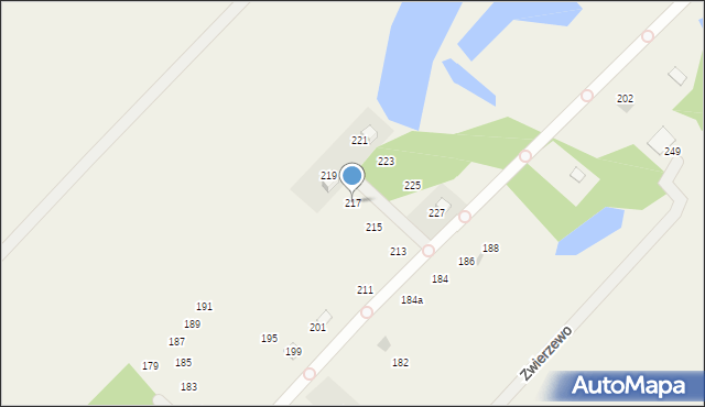 Zwierzewo, Zwierzewo, 217, mapa Zwierzewo