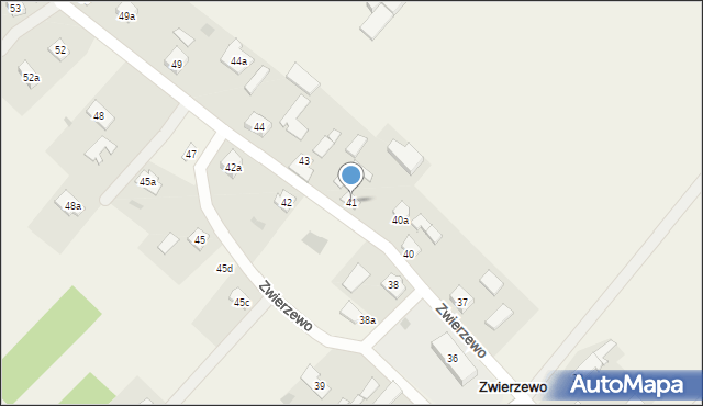 Zwierzewo, Zwierzewo, 41, mapa Zwierzewo