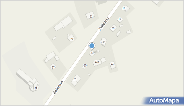 Zwierzno, Zwierzno, 23, mapa Zwierzno