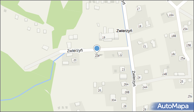 Zwierzyń, Zwierzyń, 22a, mapa Zwierzyń