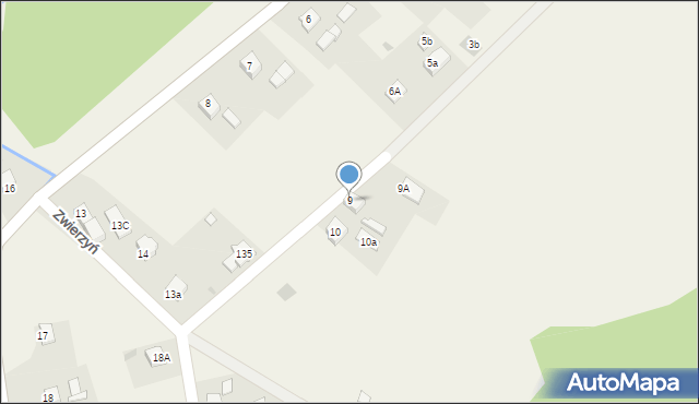 Zwierzyń, Zwierzyń, 9, mapa Zwierzyń