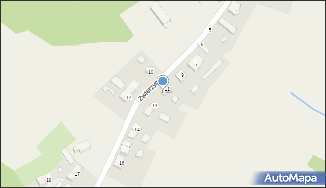 Zwierzynek, Zwierzynek, 11a, mapa Zwierzynek
