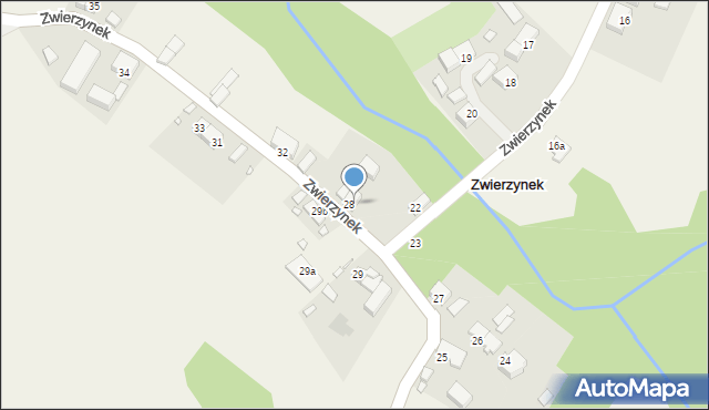 Zwierzynek, Zwierzynek, 30a, mapa Zwierzynek