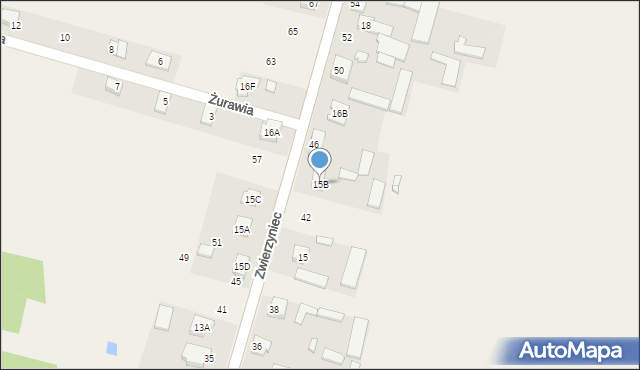Zwierzyniec, Zwierzyniec, 15B, mapa Zwierzyniec